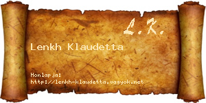 Lenkh Klaudetta névjegykártya